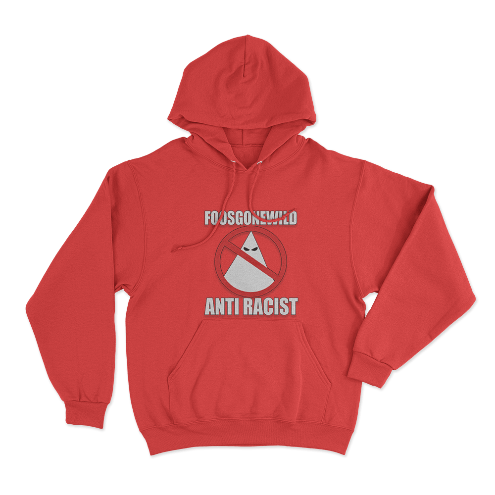 Anti-Racist Unisex Hoodie Red Anti Racist Unisex Hoodie Red