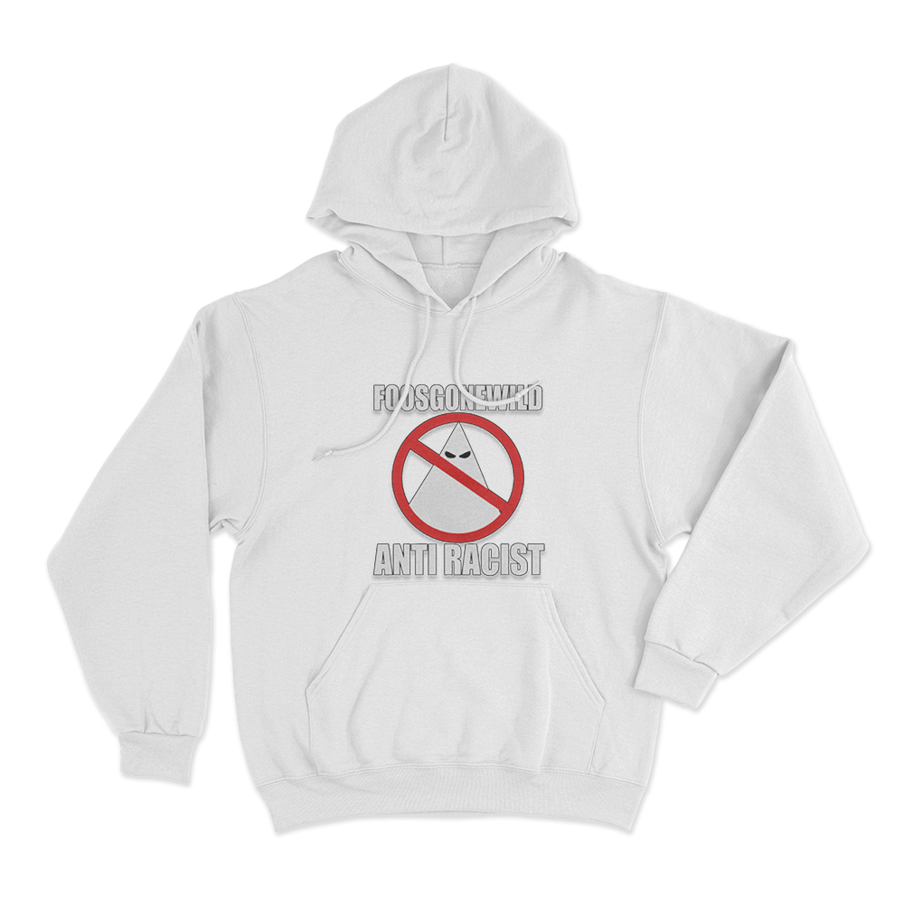 Anti-Racist Unisex Hoodie White Anti Racist Unisex Hoodie White