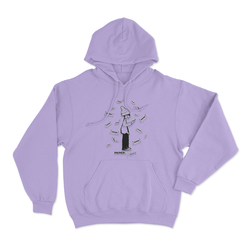 Foos Get Paper Unisex Hoodie Purple Foos Get Paper Unisex Hoodie Purple