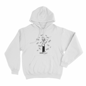 Foos Get Paper Unisex Hoodie White