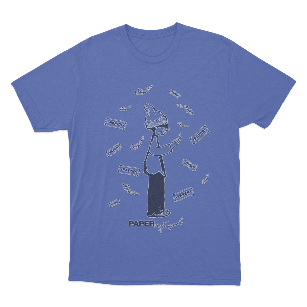 Foos Get Paper Unisex T Shirt Blue Foos Get Paper Unisex T Shirt Blue