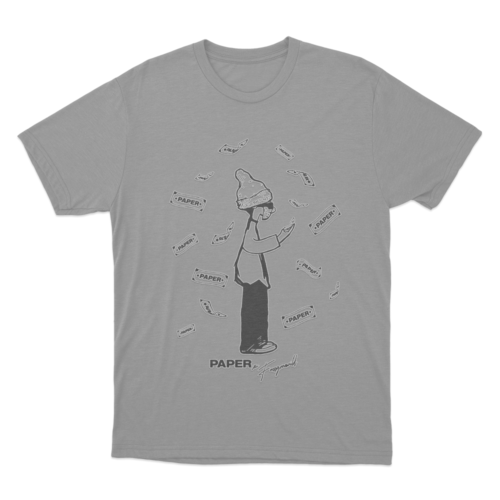 Foos Get Paper Unisex T Shirt Grey Foos Get Paper Unisex T Shirt Grey