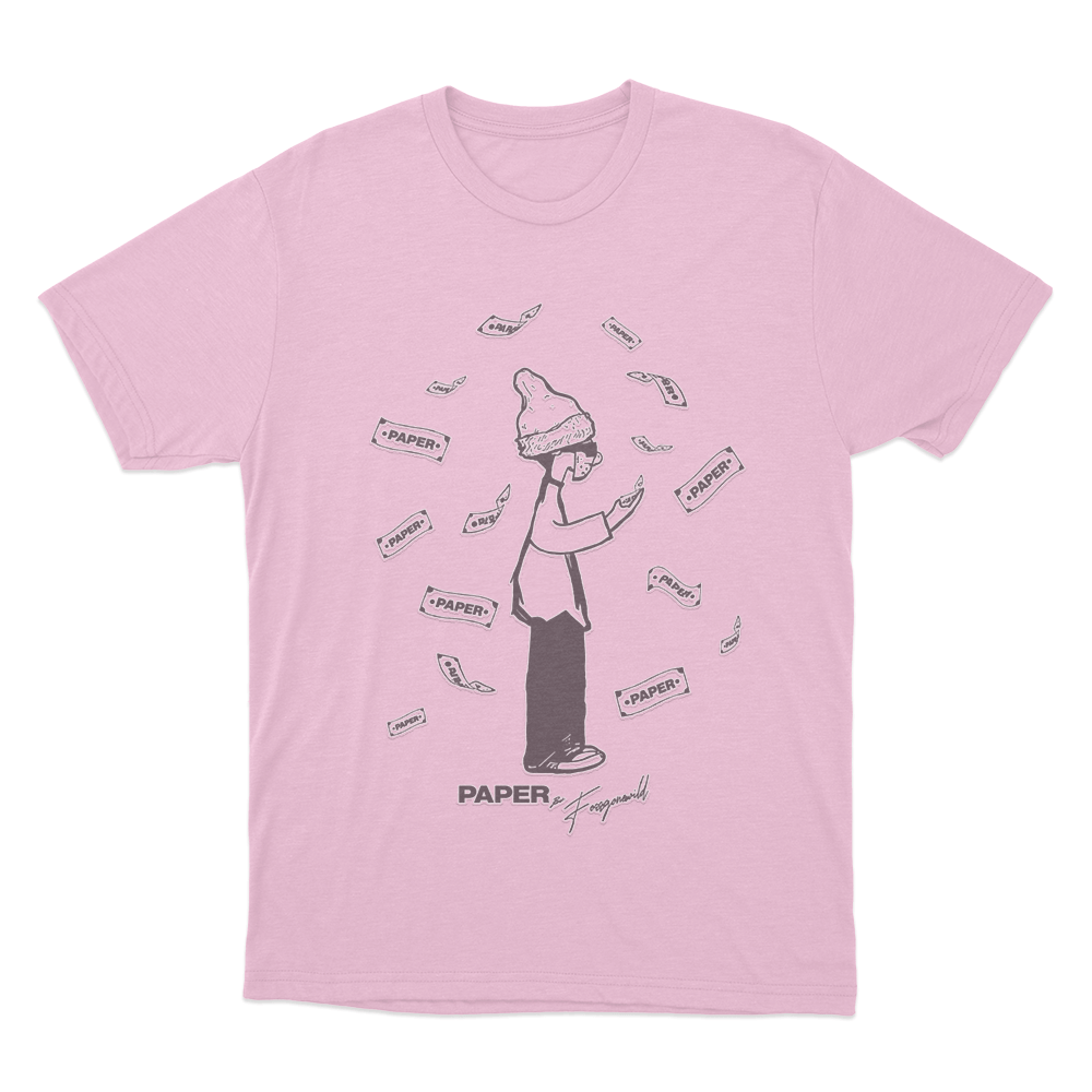 Foos Get Paper Unisex T Shirt Pink Foos Get Paper Unisex T Shirt Pink