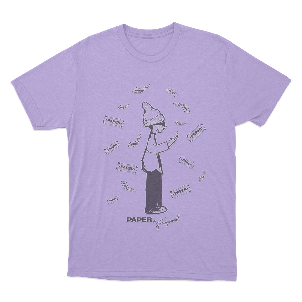 Foos Get Paper Unisex T Shirt Purple Foos Get Paper Unisex T Shirt Purple