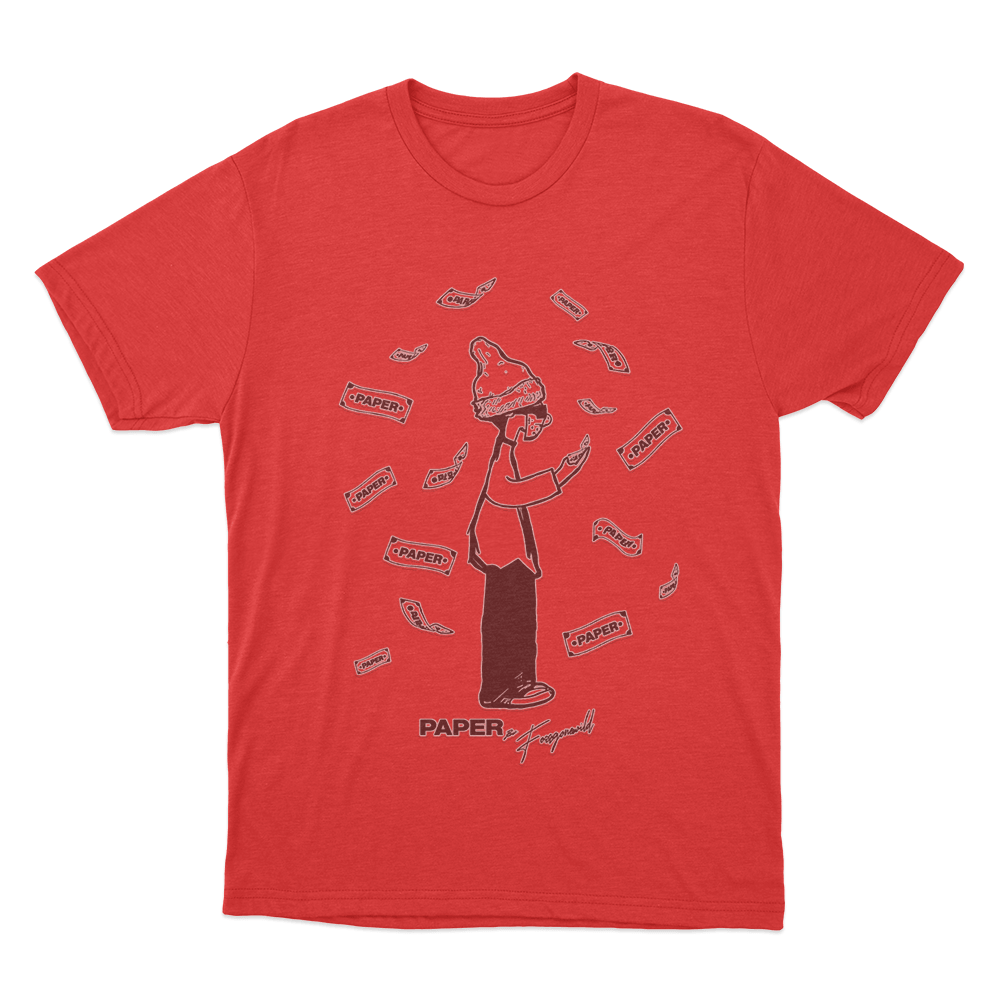 Foos Get Paper Unisex T Shirt Red Foos Get Paper Unisex T Shirt Red