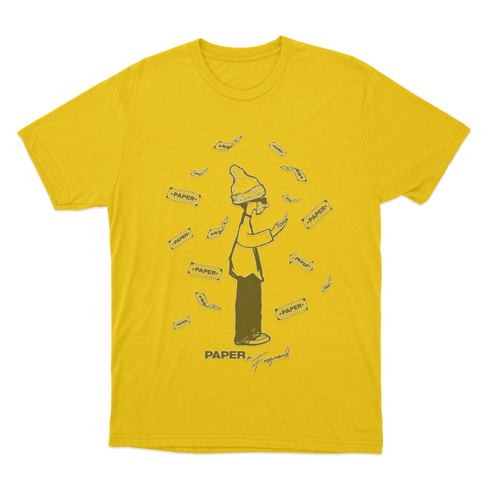 Foos Get Paper Unisex T Shirt Yellow Foos Get Paper Unisex T Shirt Yellow